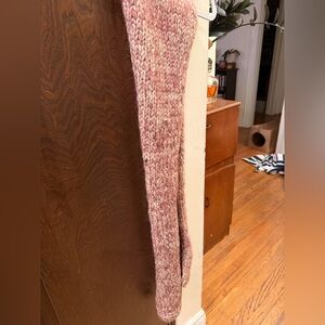 Cozy Pink Knit Scarf Handmade